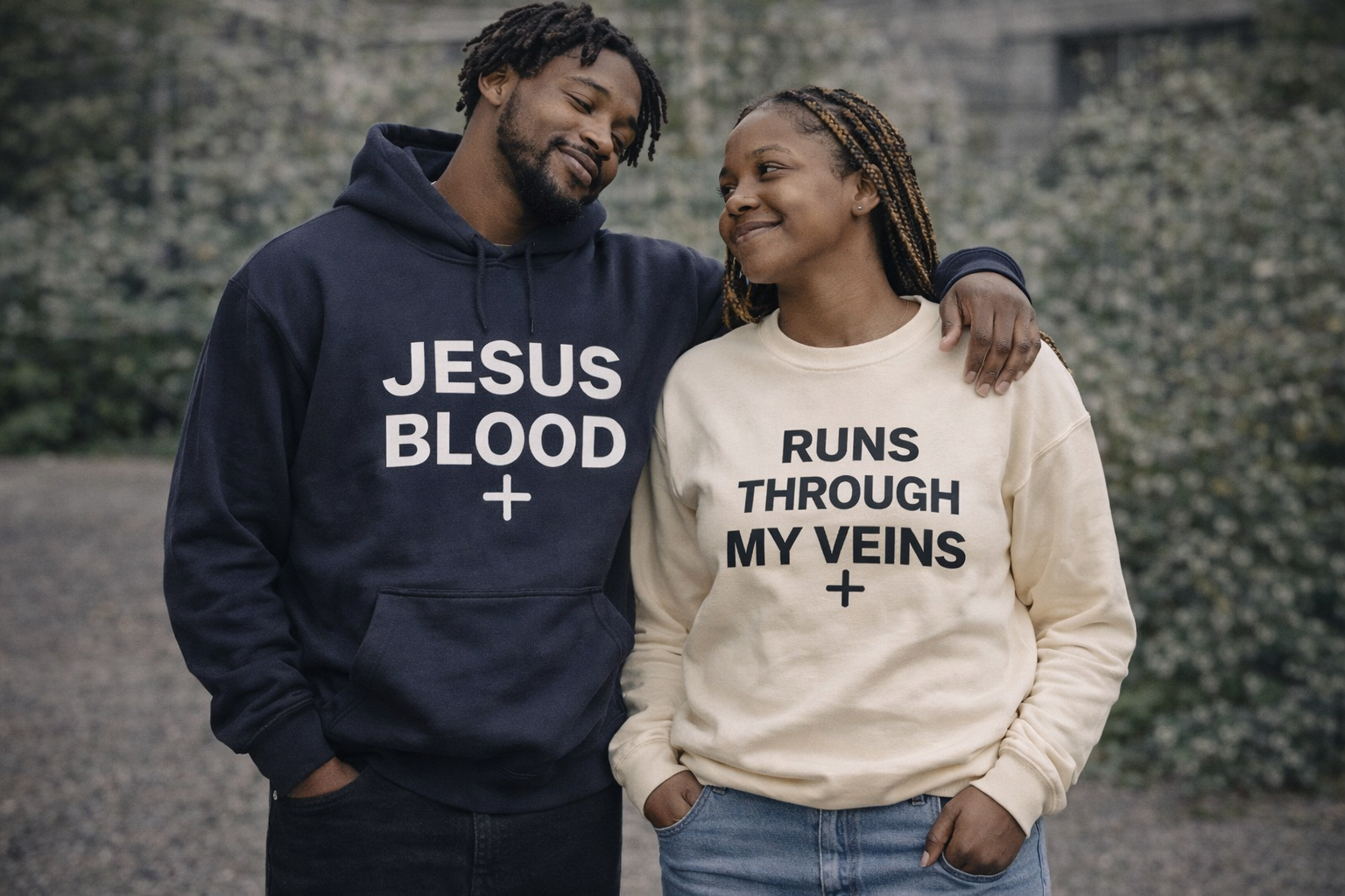 Jesus Blood / Runs Through My Veins — Couples Set
