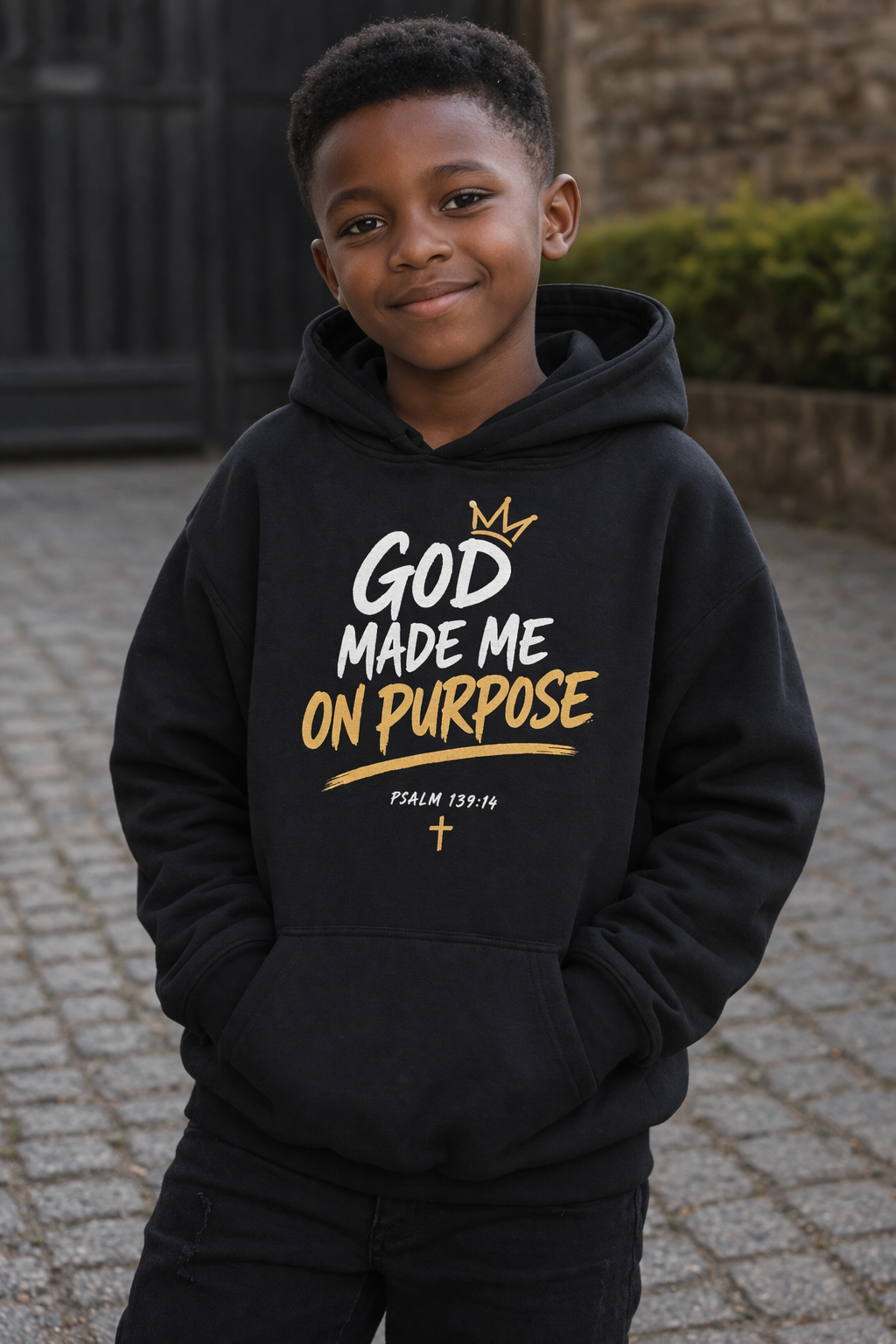 God Made Me On Purpose — Kids Hoodie