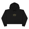 Lucky 777 Cropped Hoodie — Minimal Gold Number Graphic