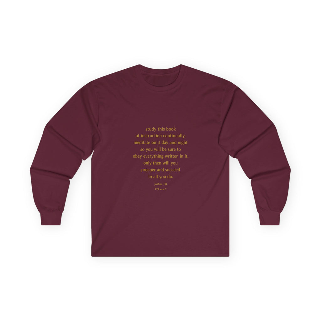 Inspirational Quote Long Sleeve Tee — Minimalist Positive Message Shirt