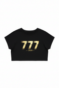 777 Black Crop Top