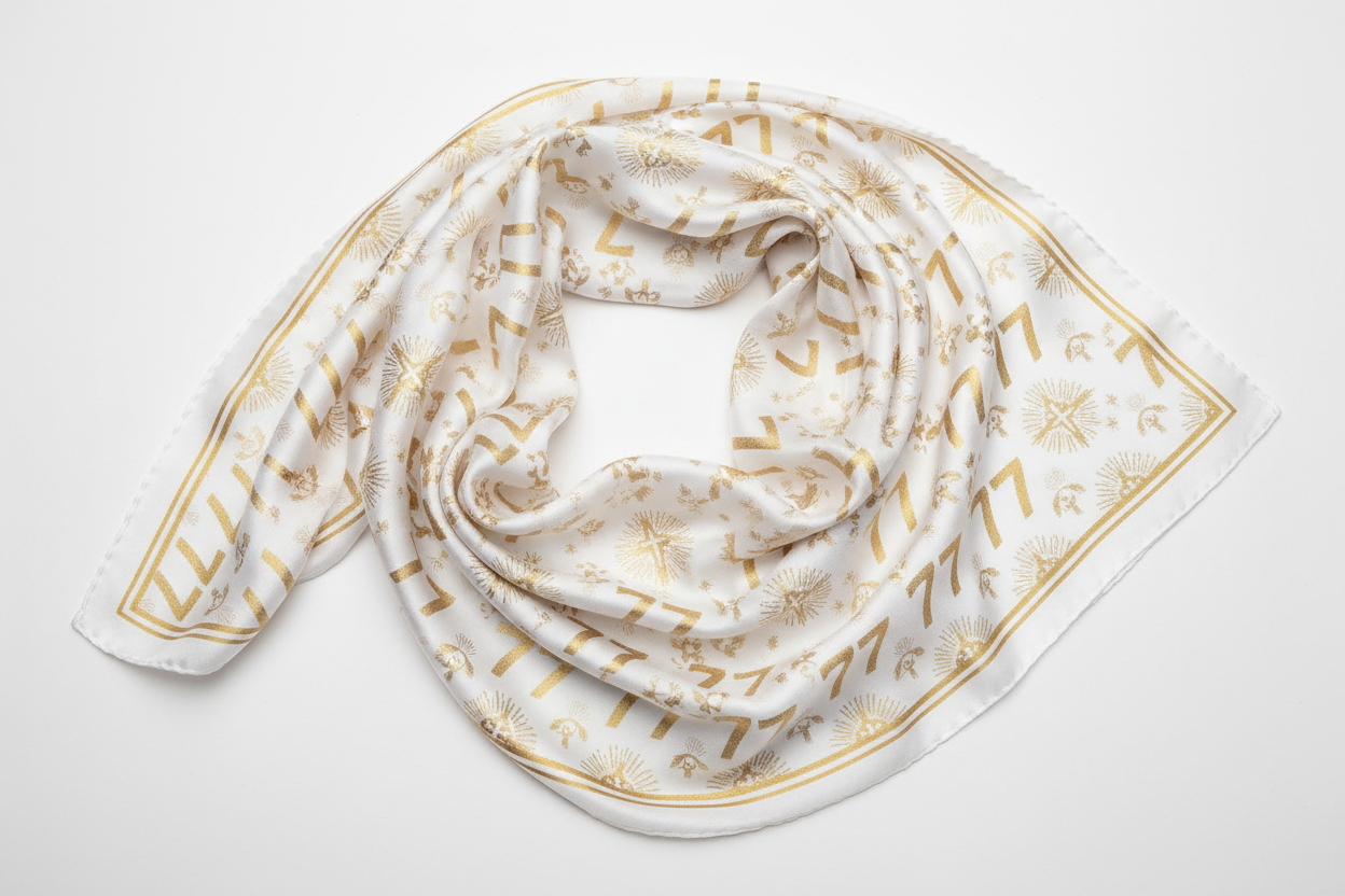 777 White Scarf