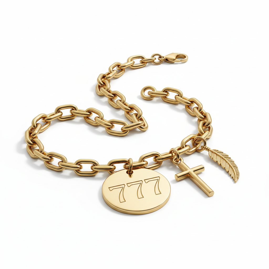 777 Gold Bracelet faith-inspired jewelry