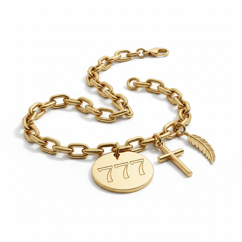 777 Gold Bracelet faith-inspired jewelry